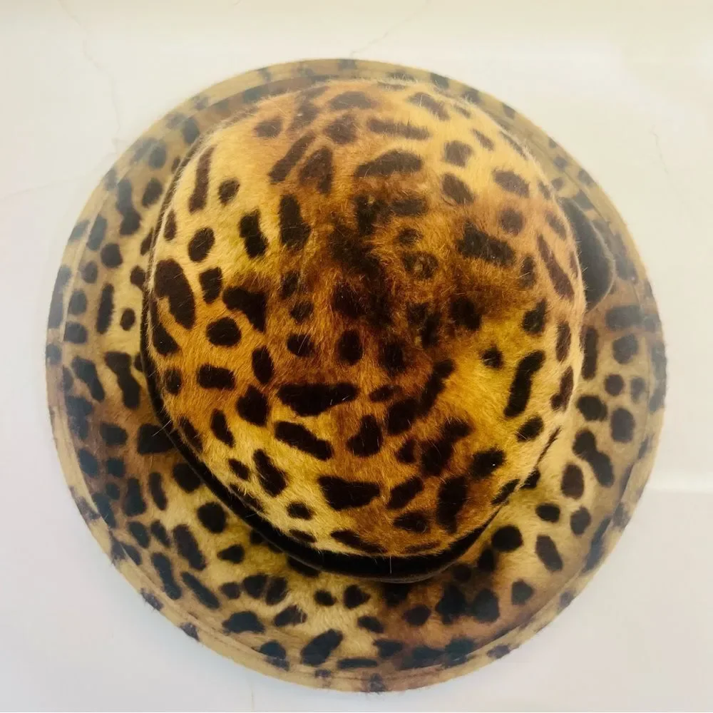 🖤Tami 1961 Leopard Print Felt Hat🖤 NWOT